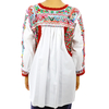 Mexican Traditional High Quality Cotton Hand Embroidered Blouse TOPS