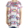 Blusa Tradicional Extra Fino Mexicano De Telar de Cintura Huipil Color Blanco MUJER