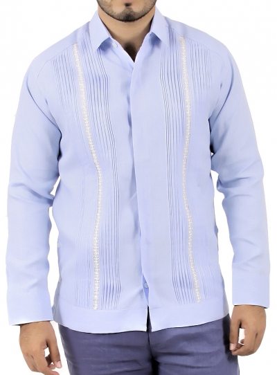 Guayabera Azul Cielo 100% Lino GUAYABERAS 