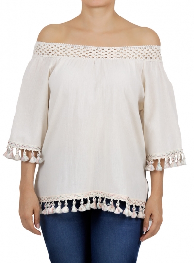 Cotton Shoulder Down Top TOPS