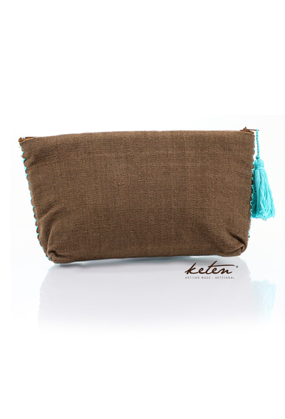 Aqua Hand Pouch Boho Waist Loom BAGS & POUCHES