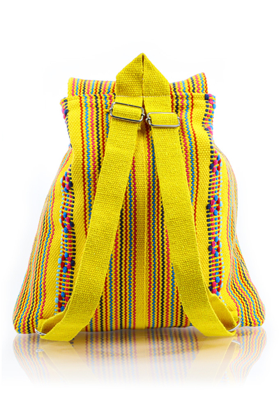 Waist Loom Yellow Beige HandMade Backpack BAGS & POUCHES