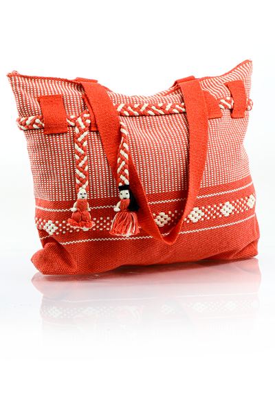 Handmade Red Waist Loom Handbag BAGS & POUCHES