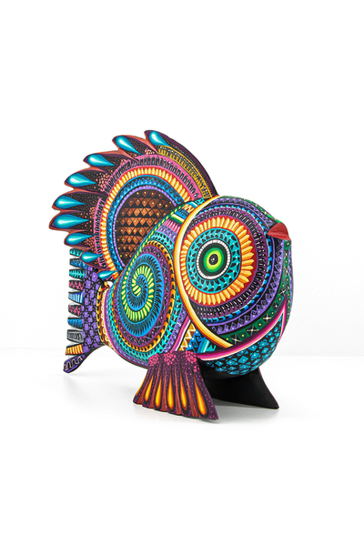 Handmade and Hand-Painted Fish Mexican Wood Alebrije ALEBRIJES - CARVED PIECES