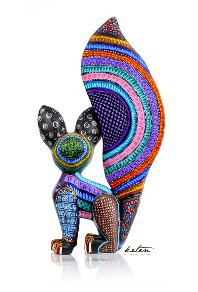 Amazing Carved Wood Hand Painted Squirrel Alebrije ALEBRIJES - CARVED PIECES