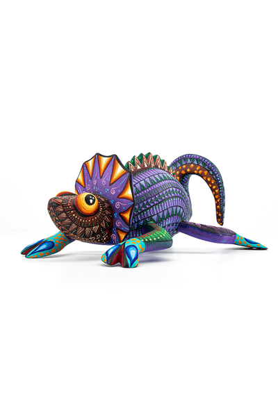 Alebrije de Camaleon Mexicano Hecho a Mano Pintado ALEBRIJES