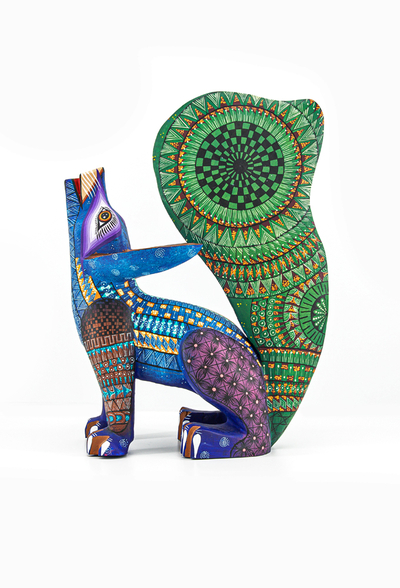 Beautiful Handmade Mexican Coyote Wood Alebrije