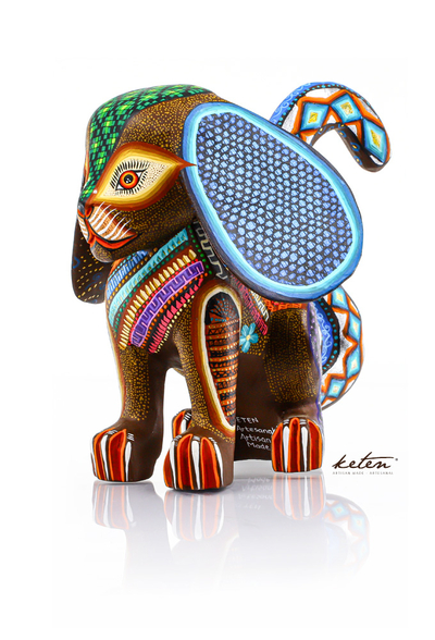 Colorido Perro De Alebrije Hecho Con Madera de Copal ALEBRIJES