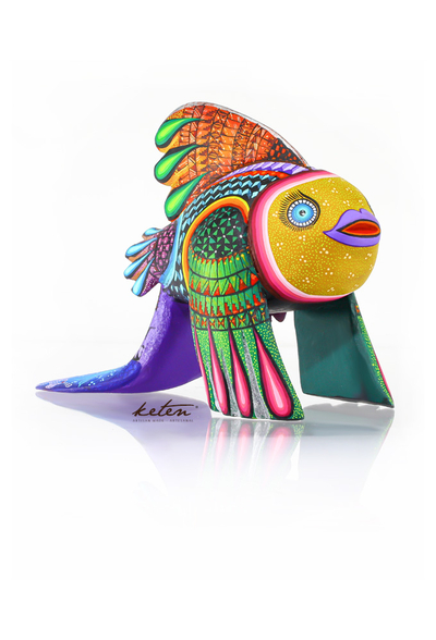 Alebrije Colorido Pez Alebrije De Madera Copal ALEBRIJES