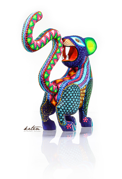 Baby Jaguar Alebrije Hand Carved Wood Hand Painted ALEBRIJES - CARVED PIECES