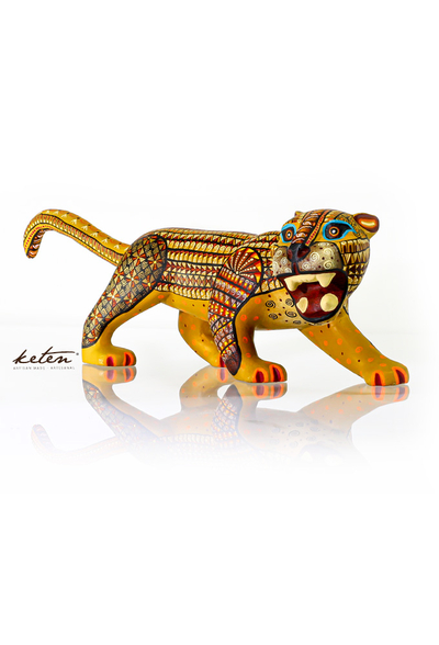 Jaguar Alebrije Hand Carved Wood / Hand Painted Mexican Jaguar ALEBRIJES - CARVED PIECES