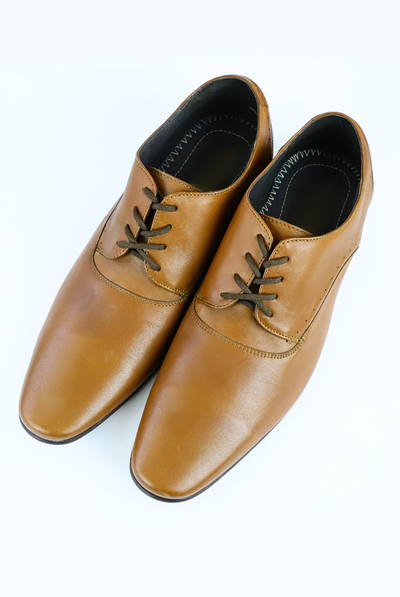 100% Leather Handmade Shoes, Tan SHOES FOR MEN