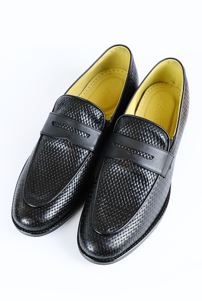 Black Genuine Leather Shoes For Men SHOES FOR MEN