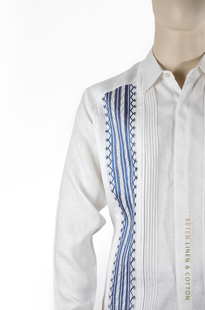 Exclusivo Guayabera De Lino Con Bordado A Mano GUAYABERAS 