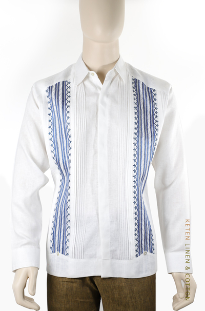 Exclusivo Guayabera De Lino Con Bordado A Mano GUAYABERAS 