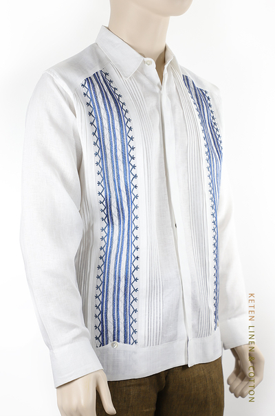 Exclusivo Guayabera De Lino Con Bordado A Mano GUAYABERAS 