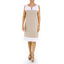 100% Linen Khaki Dress With Details DRESSES