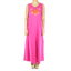 Pink Color Handmade Embroidered Cotton Dress WOMEN